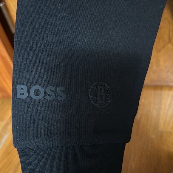 Brooklyn Nets NBA x Hugo Boss Black Bounce Logo Tri-Blend Pullover Hoodie - Size - Picture 6 of 8